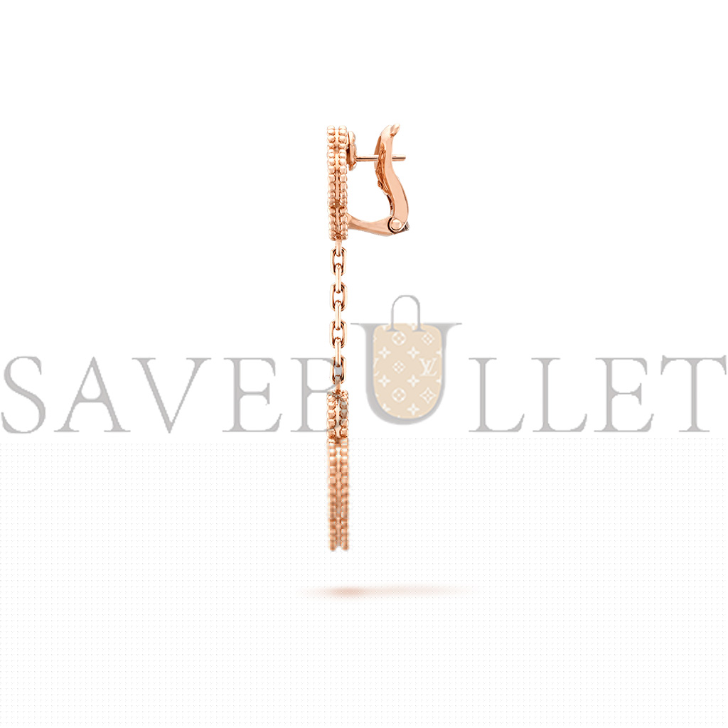 v*n cl*f arpels magic alhambra earrings, 2 motifs - rose gold, Di*m*nd, mother-of-pearl vcarp2r200